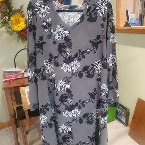 Lularoe Emily Dress - Black and Gray